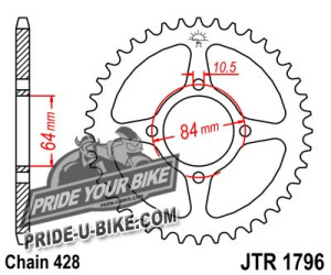 Звезда задняя JT Sprockets JTR1796