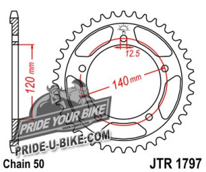 Звезда задняя JT Sprockets JTR1797