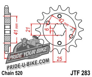 Звезда передняя JT Sprockets JTF283