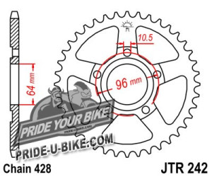 Звезда задняя JT Sprockets JTR242