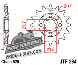 Звезда передняя JT Sprockets JTF284