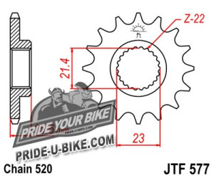 Звезда передняя JT Sprockets JTF577