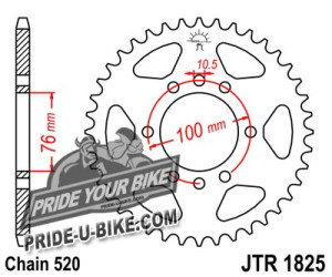 Звезда задняя JT Sprockets JTR1825
