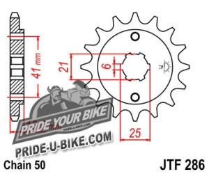 Звезда передняя JT Sprockets JTF286