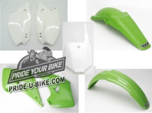 Комплект пластика UFO для Kawasaki KX 125 250 2005 2007 KX125 KX250 Комплект пластика UFO для Kawasaki KX 125 250 2005 2007 KX125 KX250