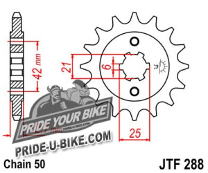 Звезда передняя JT Sprockets JTF288