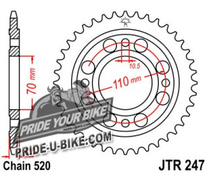 Звезда задняя JT Sprockets JTR247