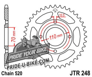 Звезда задняя JT Sprockets JTR248