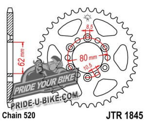 Звезда задняя JT Sprockets JTR1845