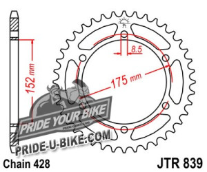 Звезда задняя JT Sprockets JTR839