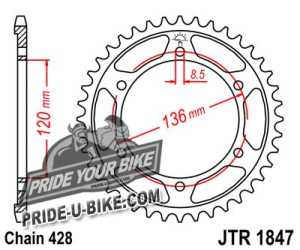 Звезда задняя JT Sprockets JTR1847