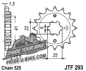 Звезда передняя JT Sprockets JTF293