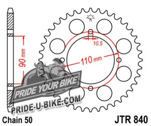Звезда задняя JT Sprockets JTR840