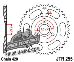 Звезда задняя JT Sprockets JTR255