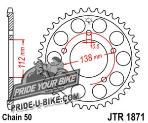 Звезда задняя JT Sprockets JTR1871
