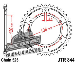 Звезда задняя JT Sprockets JTR844