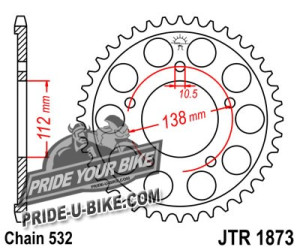 Звезда задняя JT Sprockets JTR1873