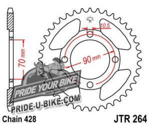 Звезда задняя JT Sprockets JTR264