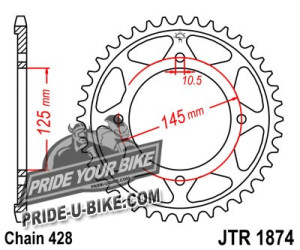 Звезда задняя JT Sprockets JTR1874