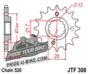 Звезда передняя JT Sprockets JTF308