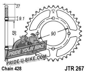 Звезда задняя JT Sprockets JTR267
