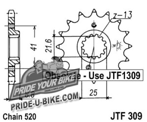 Звезда передняя JT Sprockets JTF309