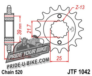 Звезда передняя JT Sprockets JTF1042