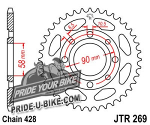 Звезда задняя JT Sprockets JTR269 Звезда задняя JT Sprockets JTR269