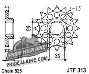 Звезда передняя JT Sprockets JTF313