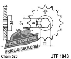 Звезда передняя JT Sprockets JTF1043