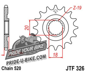 Звезда передняя JT Sprockets JTF326