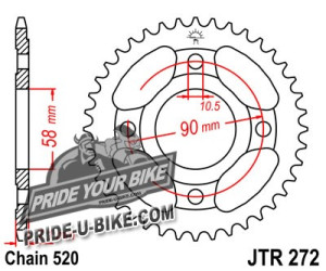 Звезда задняя JT Sprockets JTR272