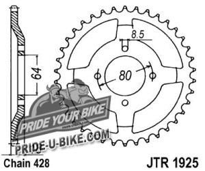 Звезда задняя JT Sprockets JTR1925