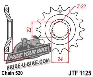 Звезда передняя JT Sprockets JTF1125