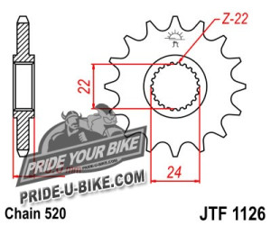 Звезда передняя JT Sprockets JTF1126