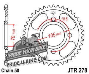 Звезда задняя JT Sprockets JTR278
