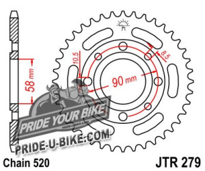 Звезда задняя JT Sprockets JTR279