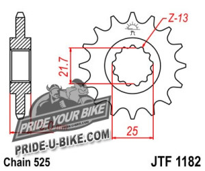 Звезда передняя JT Sprockets JTF1182