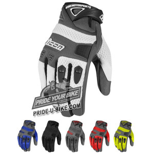 Кожано-текстильные мотоперчатки Icon Anthem