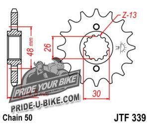 Звезда передняя JT Sprockets JTF339 Звезда передняя JT Sprockets JTF339