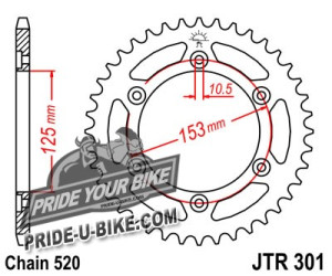 Звезда задняя JT Sprockets JTR301