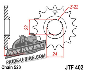 Звезда передняя JT Sprockets JTF402