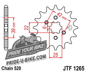 Звезда передняя JT Sprockets JTF1265