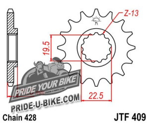 Звезда передняя JT Sprockets JTF409