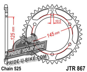 Звезда задняя JT Sprockets JTR867