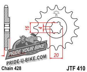 Звезда передняя JT Sprockets JTF410