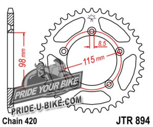 Звезда задняя JT Sprockets JTR894