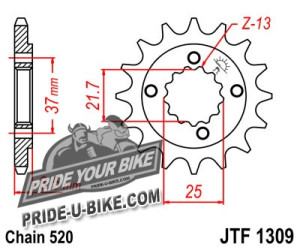 Звезда передняя JT Sprockets JTF1309