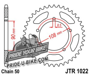Звезда задняя JT Sprockets JTR1022