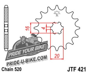 Звезда передняя JT Sprockets JTF421